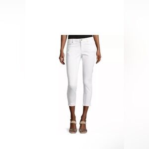 Michael Kors Izzy Cropped Skinny Mid Rise Jeans Size 6 White NWT